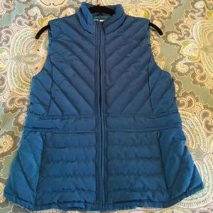 Ann Taylor Loft Jeweled Tone Puffer Vest (XS)